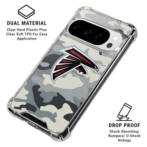 NFL Atlanta Falcons Camo Google Pixel 10 Pro XL Clear Case